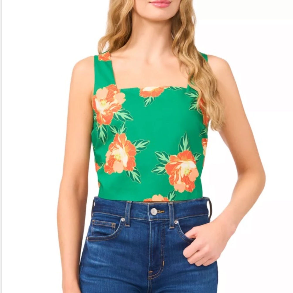 CeCe Floral Skirt Set~peony blooms~Peach Rust - Picture 7 of 9